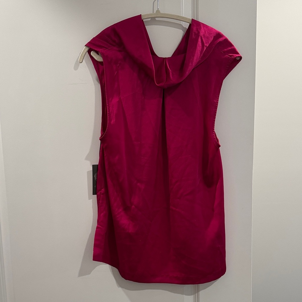 Vince Camuto Pink Cowl Neck Blouse | Spring Office L - Picture 5 of 6